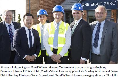 Housing Minister visits Havant to see leading new homes developments