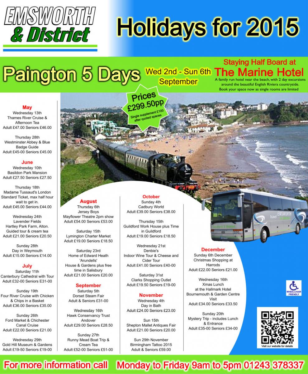 5 Day Holidays in Paington