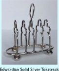 Edwardian Solid Silver Toastrack
